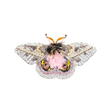 Pink Eyed Silk Moth Brooch | Trovelore
