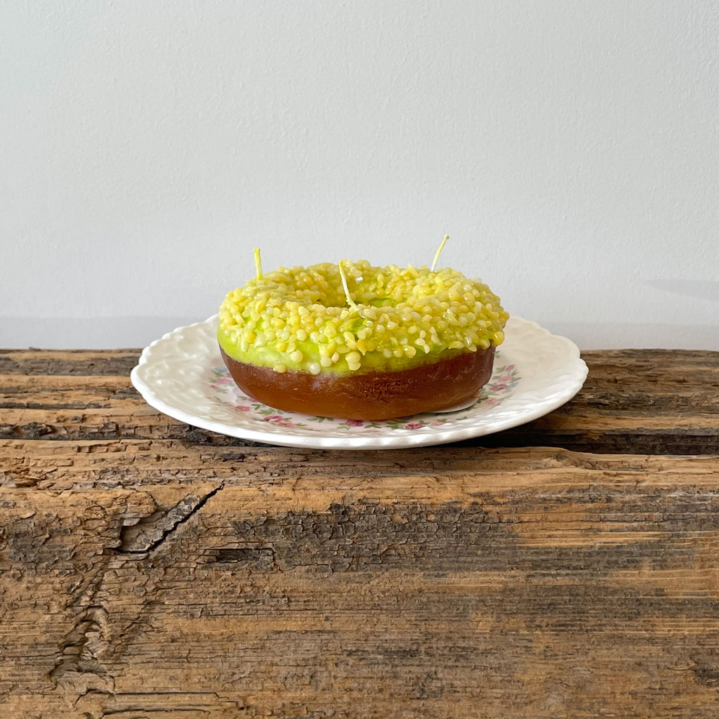 Pistachio Frosted Donut Candle | Italy