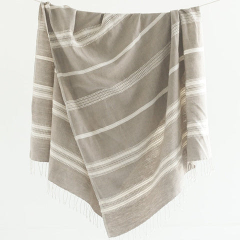 Aden Throw | Stone  Natural