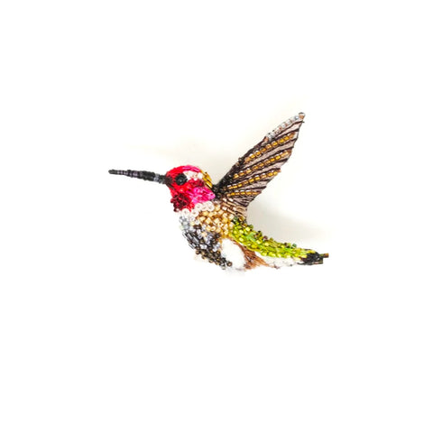 Green Crowned Woodnymph Brooch | Trovelore