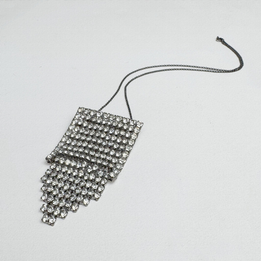 Vintage Deco Stepped Diamanté Pendant