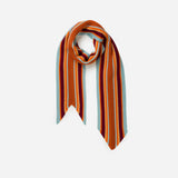Stripe Ribbon Scarf | Rust