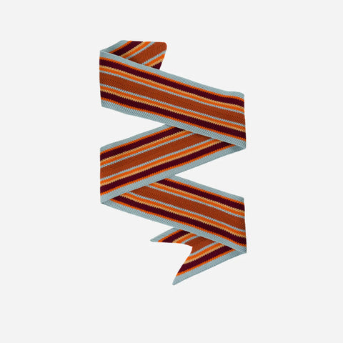Stripe Ribbon Scarf | Rust