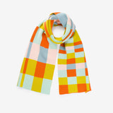 Tiles Big Scarf | Golden Olive Flame