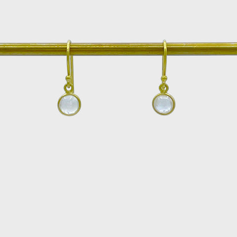 Tiny Moon Earring | Moonstone