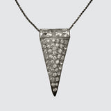 1920s One of a Kind Antique Deco Triangle Diamanté Pendant