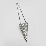 1920s One of a Kind Antique Deco Triangle Diamanté Pendant