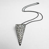 1920s One of a Kind Antique Deco Triangle Diamanté Pendant