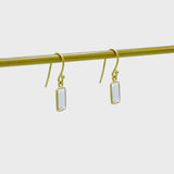 Petite Vertical Baguette Earring | Crystal