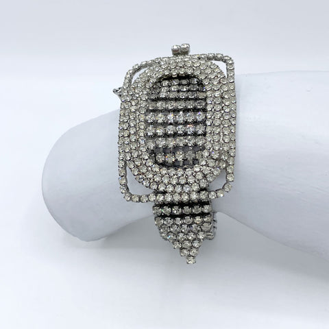 Vintage Triple Row Diamante Bracelet