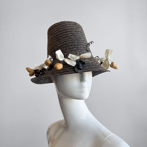 One of a Kind Vintage Leather Cowboy Hat