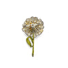 MCM White & Toffee Brown Enamel Hydrangea Brooch