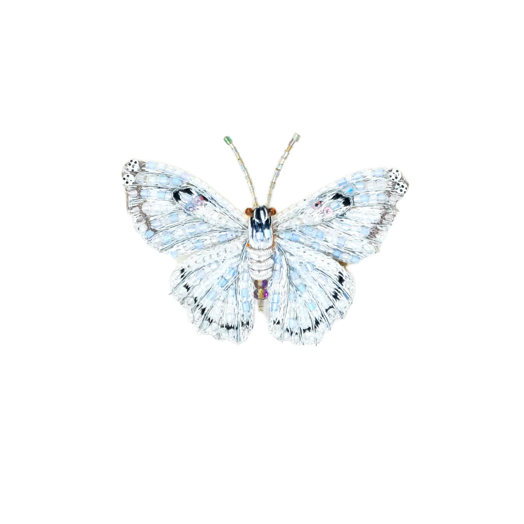 White Morpho Butterfly Brooch | Trovelore
