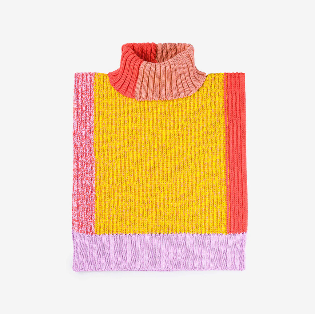 Static Swatch Knit Dickie | Yellow Pink