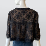 60s Joseph Magnin Lace Bed Jacket