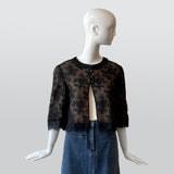 60s Joseph Magnin Lace Bed Jacket