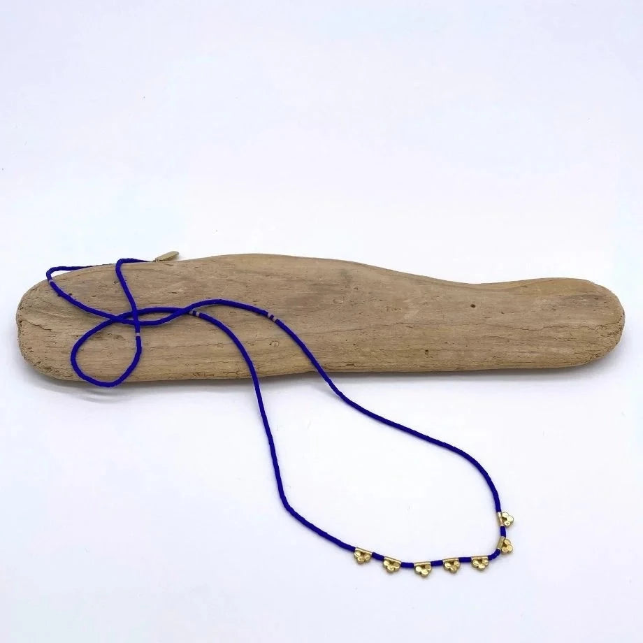 Lucky Loop Beaded Necklace | Cobalt