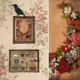 Victorian Floral Wreath Shadow Box