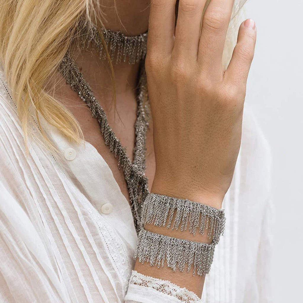 Double Wrap Fringe Bracelet | Choker