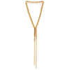 Long Fringe Wrap Necklace | Gold