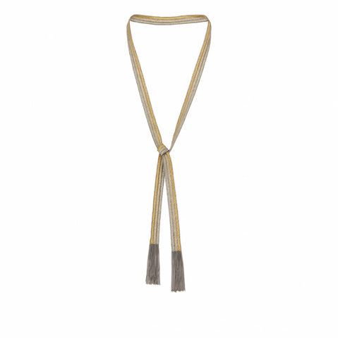 Multi Tassel Wrap Necklace | Ruthenium Black