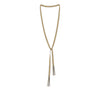 Gold Ribbon & Chain Necklace