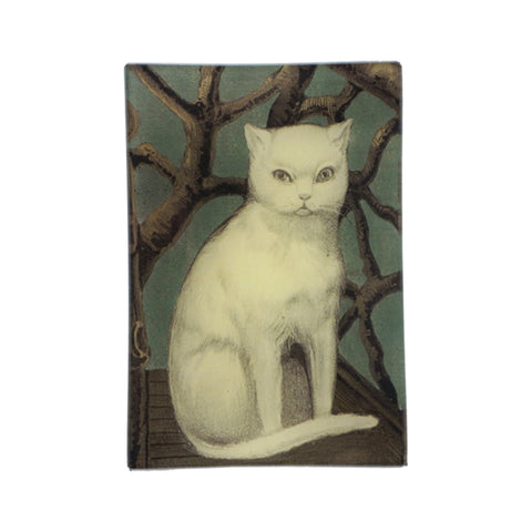 Cat in Twig Chair Tray - 6.5 x 4.5" Rectangle