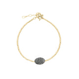 Artus Diamond Oval Pavé Bracelet | Black | Large