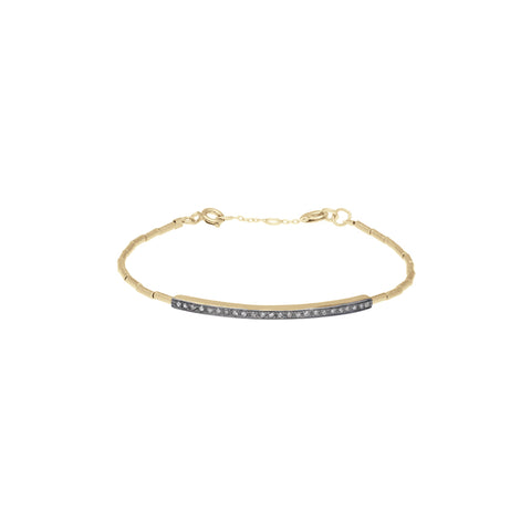 Artus Diamond Oval Pavé Bracelet | Black | Large