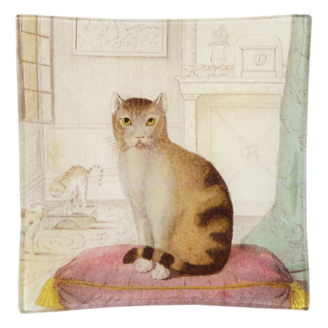 Calm Cat Tray - 6 x 6" Square