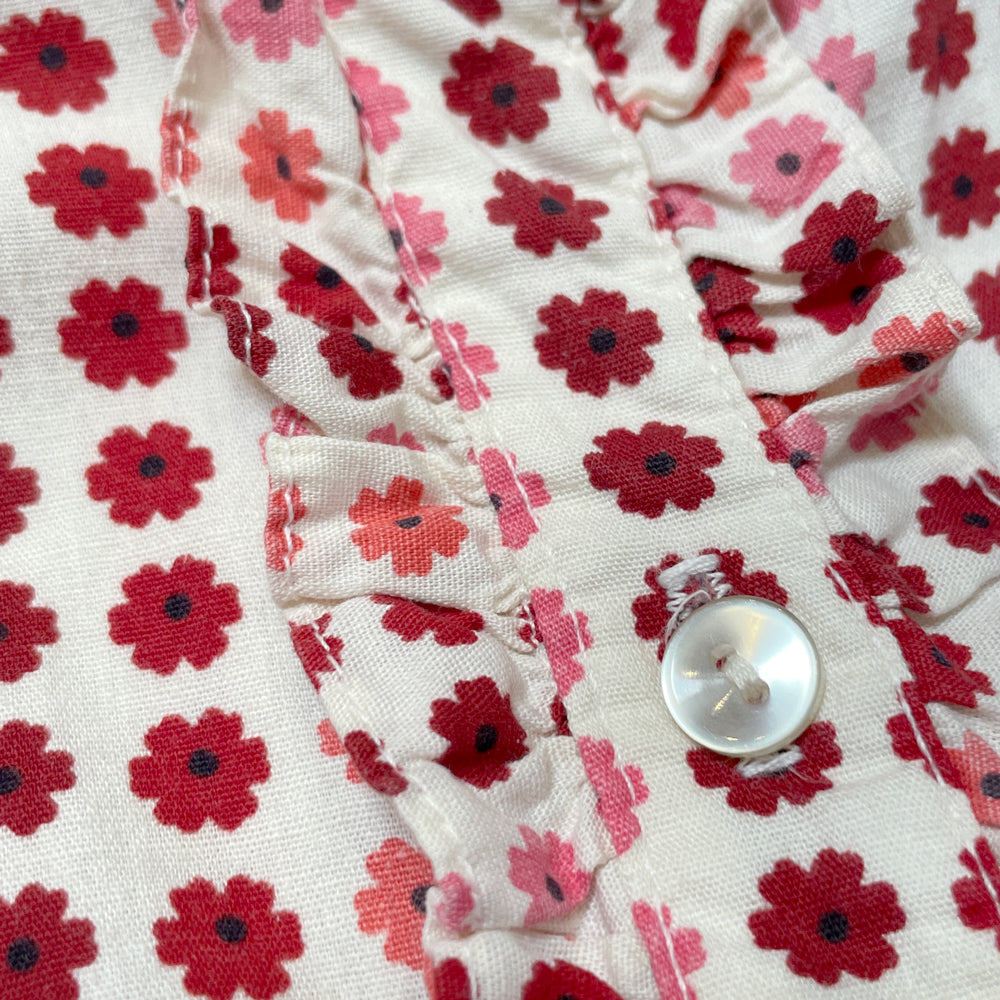 70s Ditsy Daisy Print Top