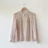 90s Japanese Floral Striped Blouse