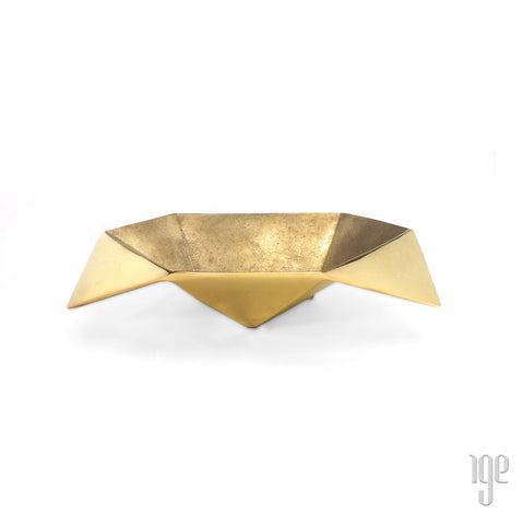 AKMD Brass Origami Bowls (III) - lg (III)