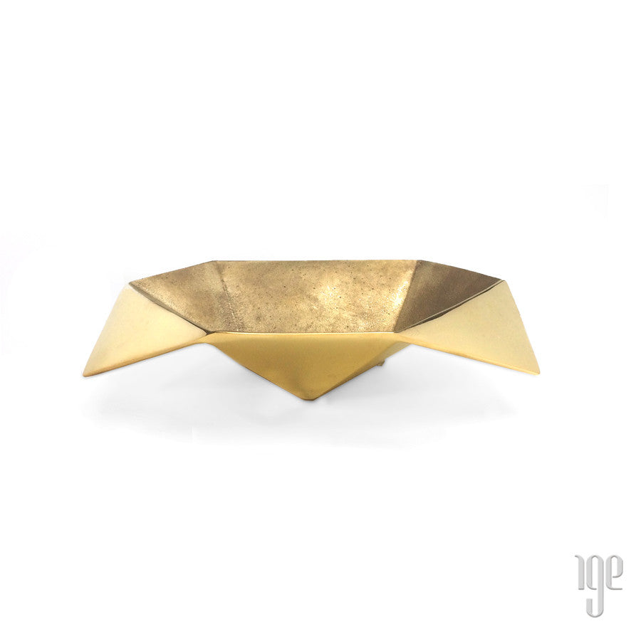 AKMD Brass Origami Bowls (II) - lg (III)