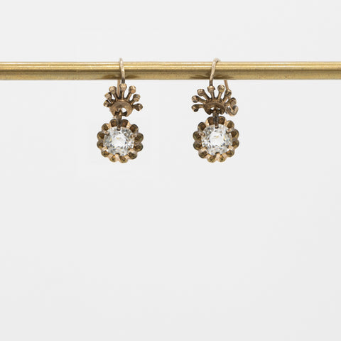Vintage Gold Herringbone Earrings