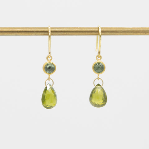 Apple & Eve Earrings | Green Apple Tourmaline-Idiocrase