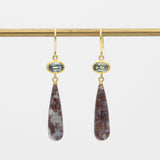 Apple & Eve Earrings | Hazel Grey Sapphire-Marble Jasper