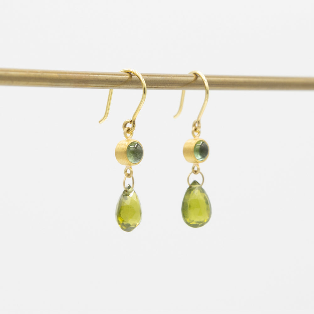 Apple & Eve Earrings | Green Apple Tourmaline-Idiocrase