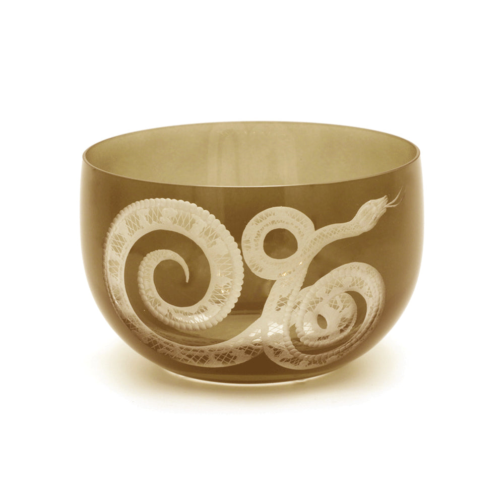 Snake Small Round Bowl | Taupe