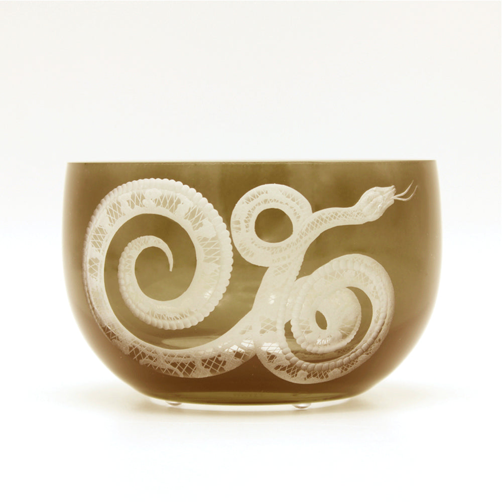 Snake Small Round Bowl | Taupe