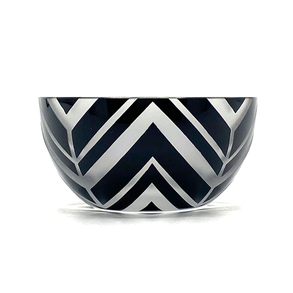 Herringbone Trinket Bowl - black