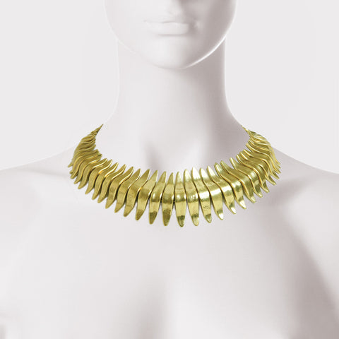 Lariat Collar Fringe Necklace | Gold