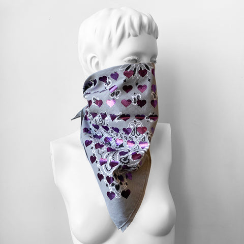 Flower Block Skinny Scarf