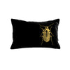 Beetle Pillow - black / gold foil / 12 x 16