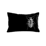 Beetle Pillow - black / gunmetal foil / 12 x 16"