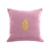 Beetle Pillow - antique pink / gold foil / 18 x 18