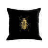 Beetle Pillow - black / gold foil / 18 x 18