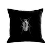 Beetle Pillow - black / gunmetal foil / 18 x 18