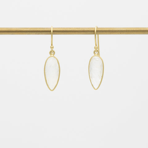 Petite Vertical Baguette Earring | Moonstone