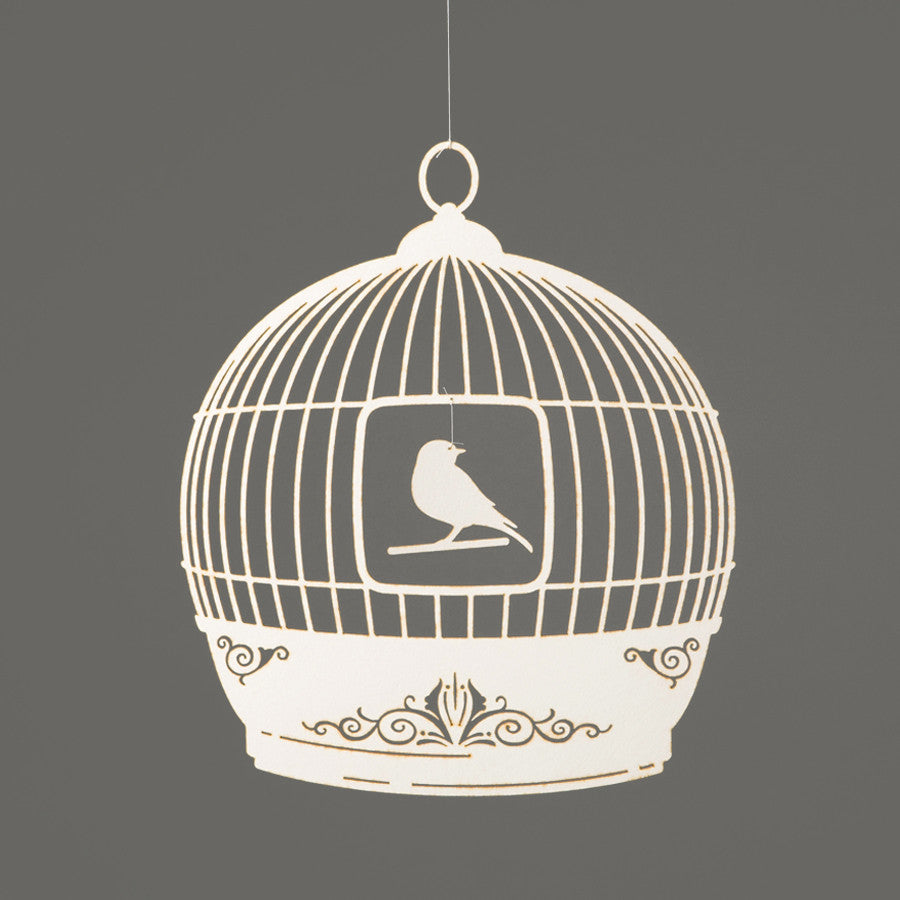 Bird Cage Mobile - ivory